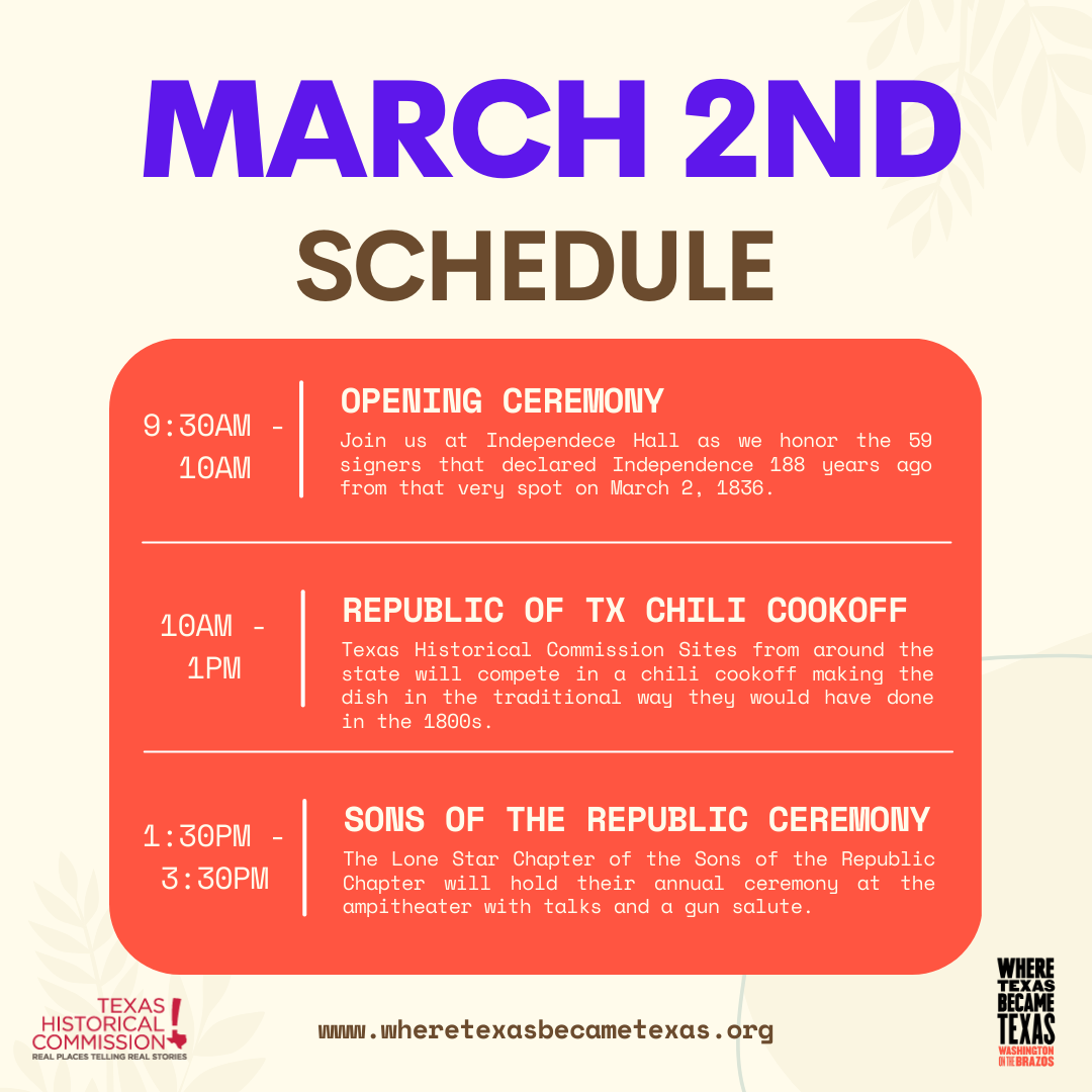 March 2 Schedule